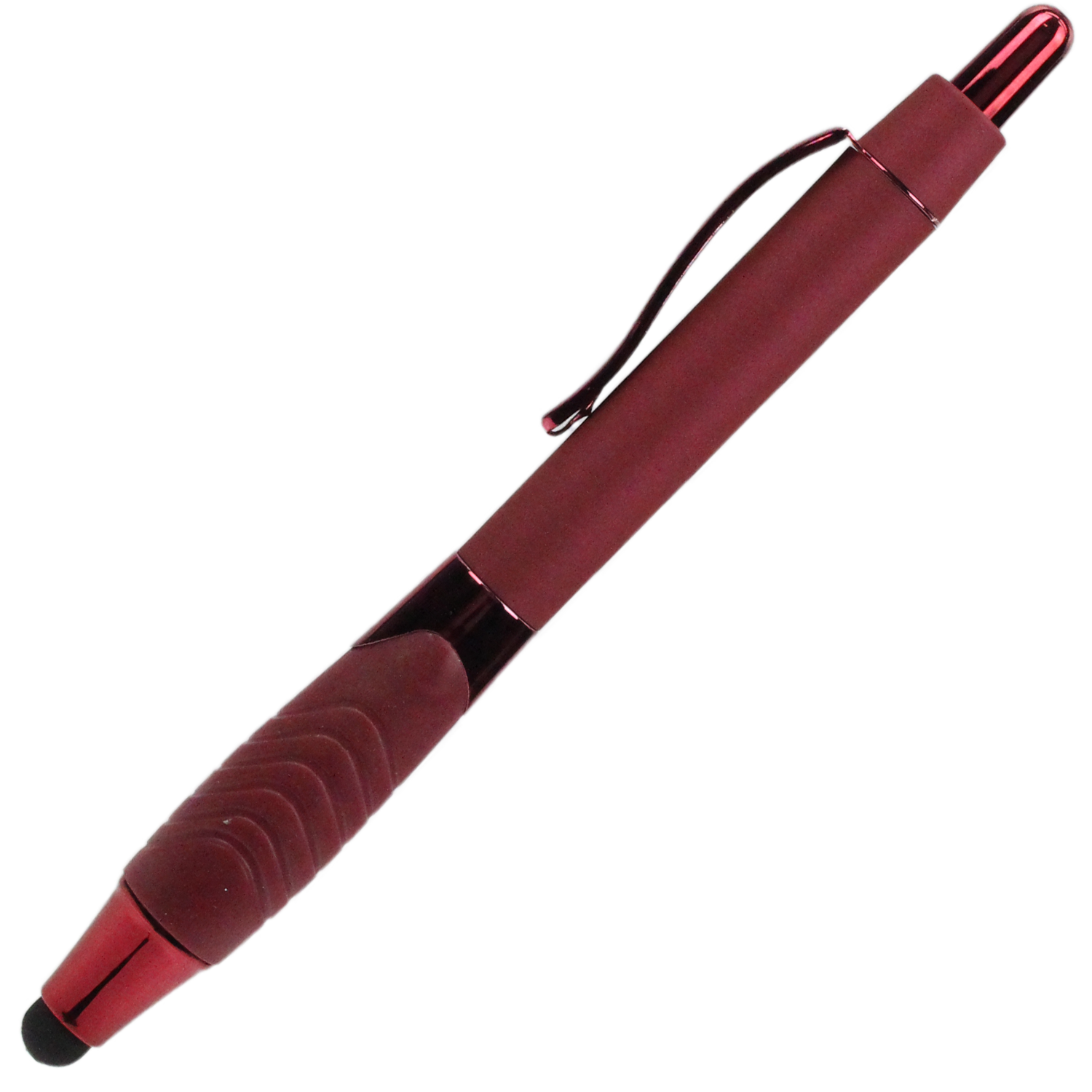 Recycled Rubberized Metallic Pen with Stylus Tip 8