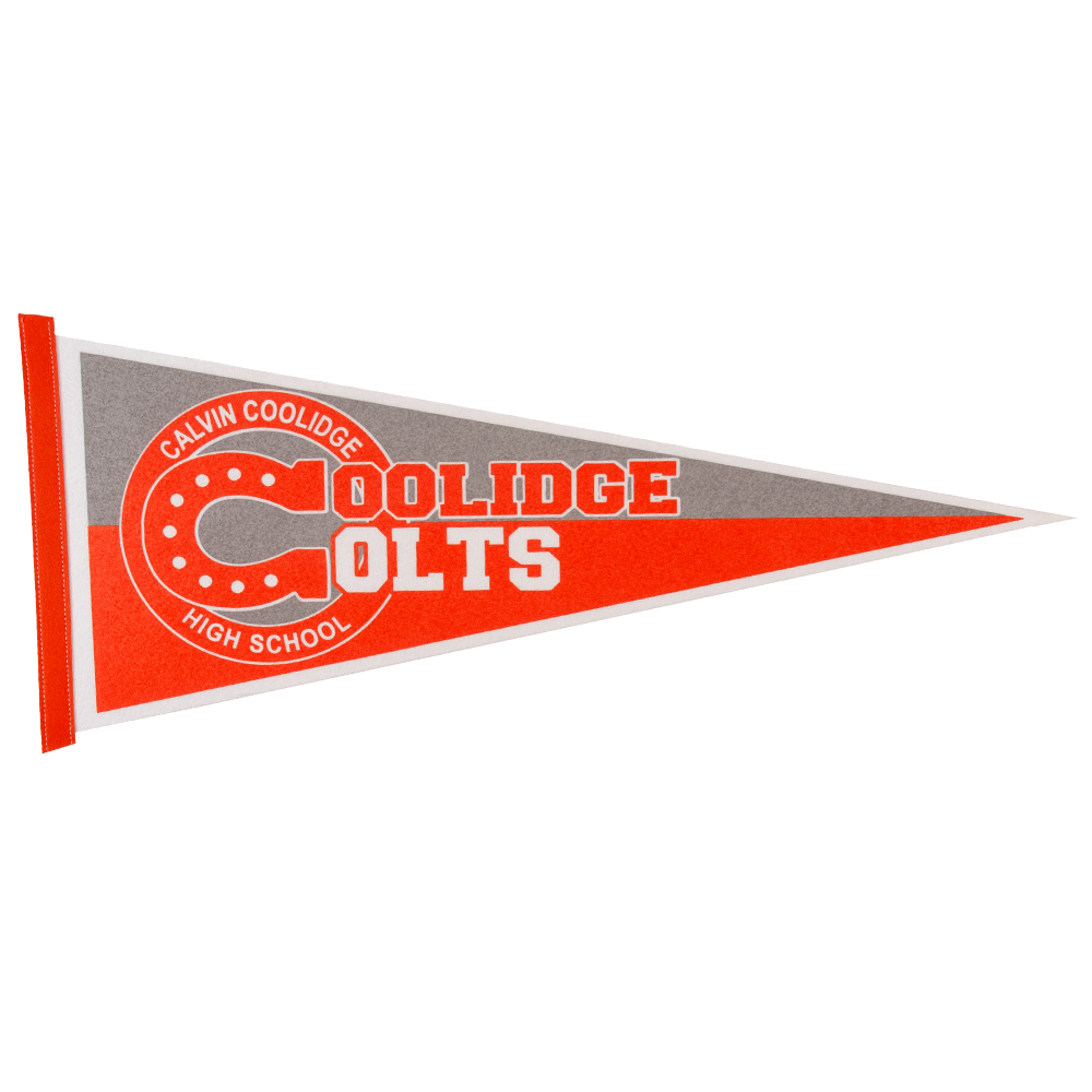 12" x 30" White Felt Pennant 17