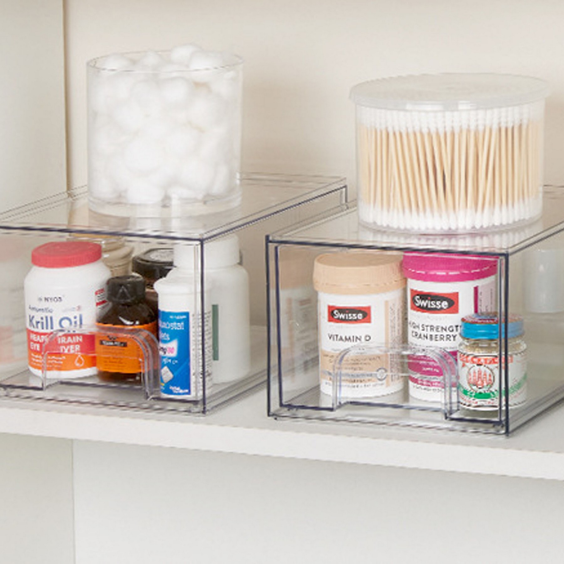 Stackable Cosmetic Clear Storage Drawers 3