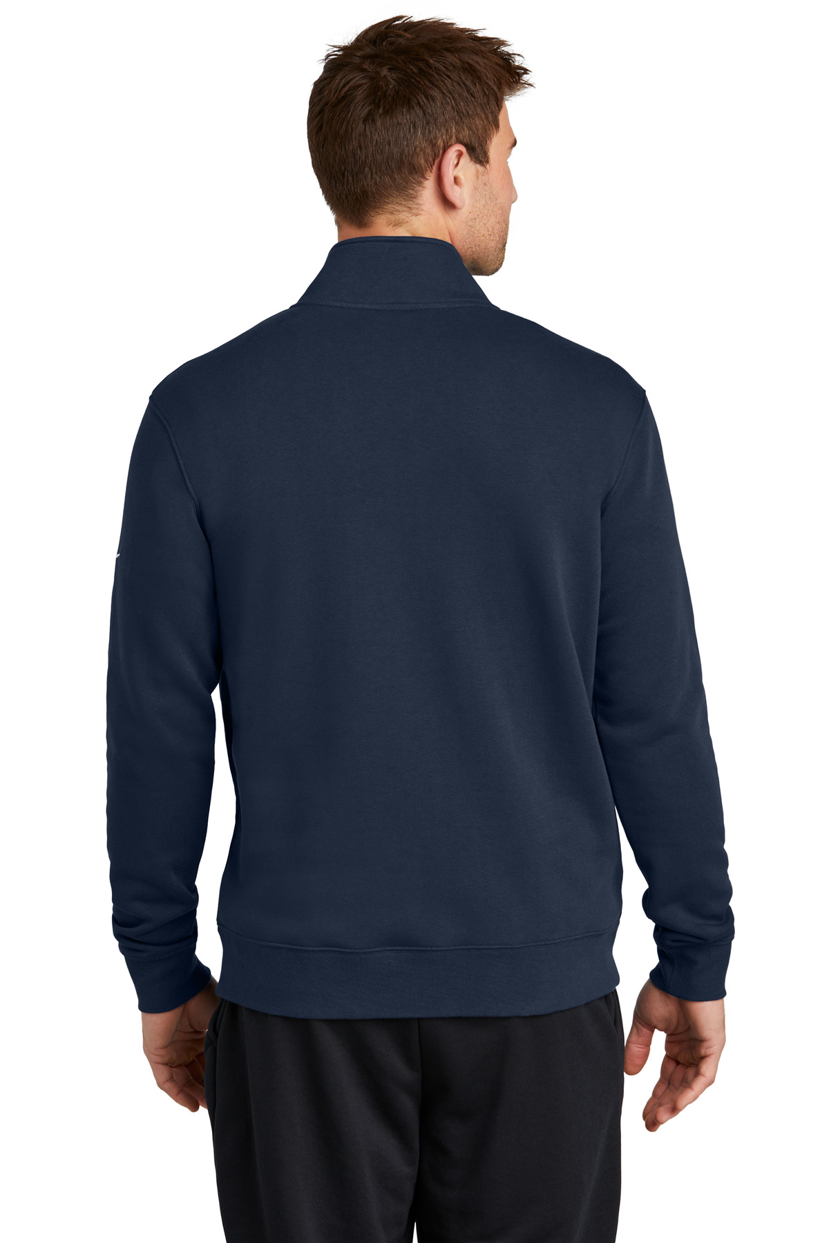 Nike Club Fleece Sleeve Swoosh 1/2-Zip NKDX6718, custom hoodie or sweatshirt with logo imprint 18