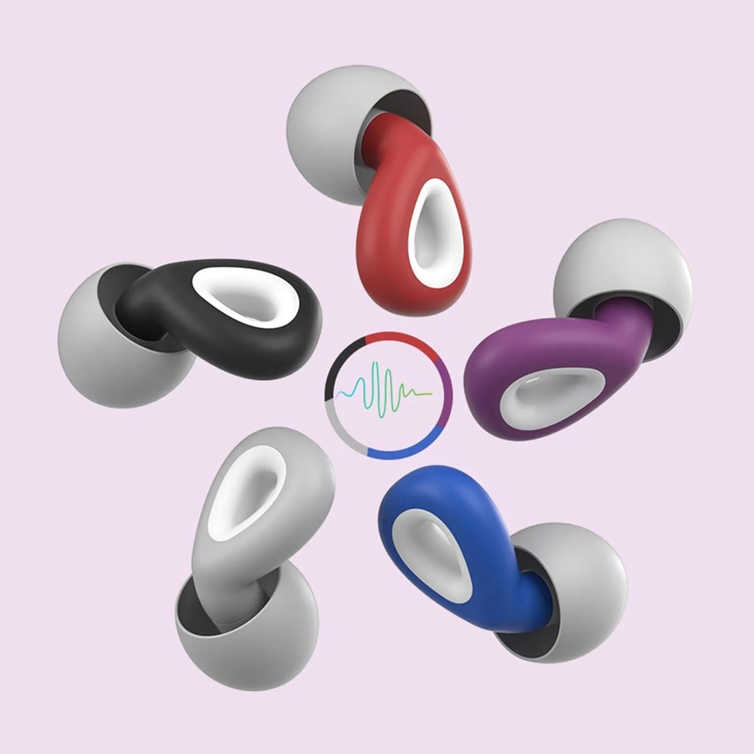 Noise Cancelling Slicone Earplugs Sets 6