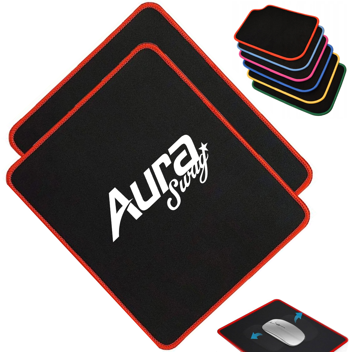 Stitched Edge Gaming Mouse Pad for Office 8