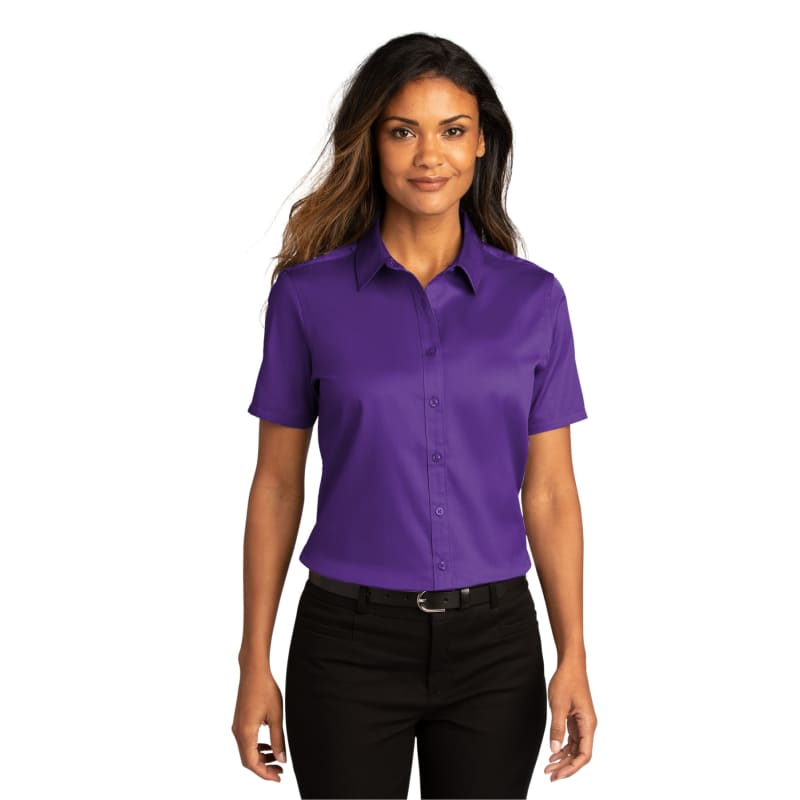 Port Authority Ladies Short Sleeve SuperPro React Twill Shirt. 11