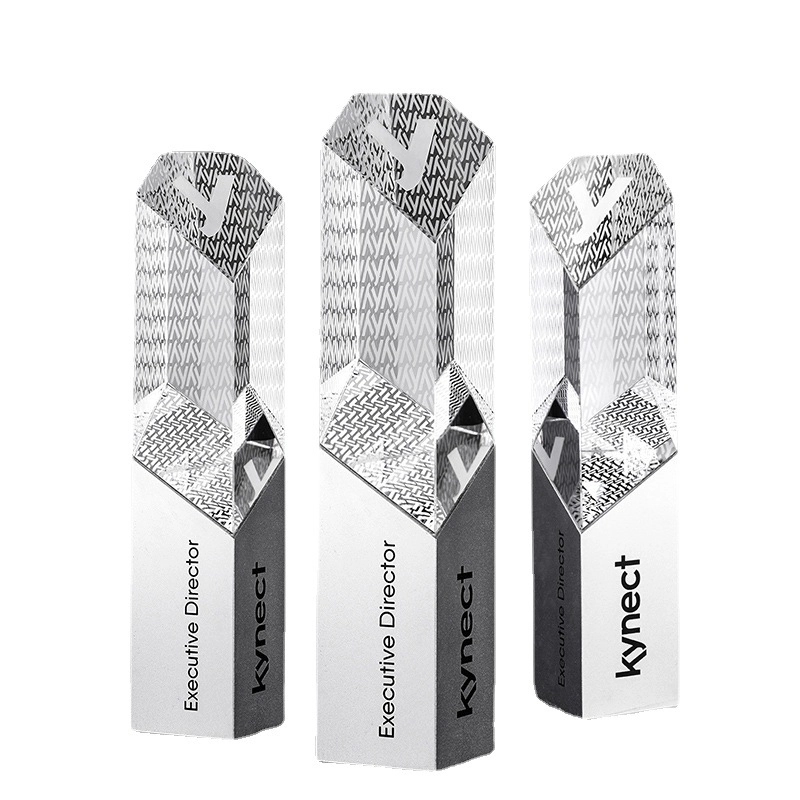 Crystal & Metal Pillar Award 3