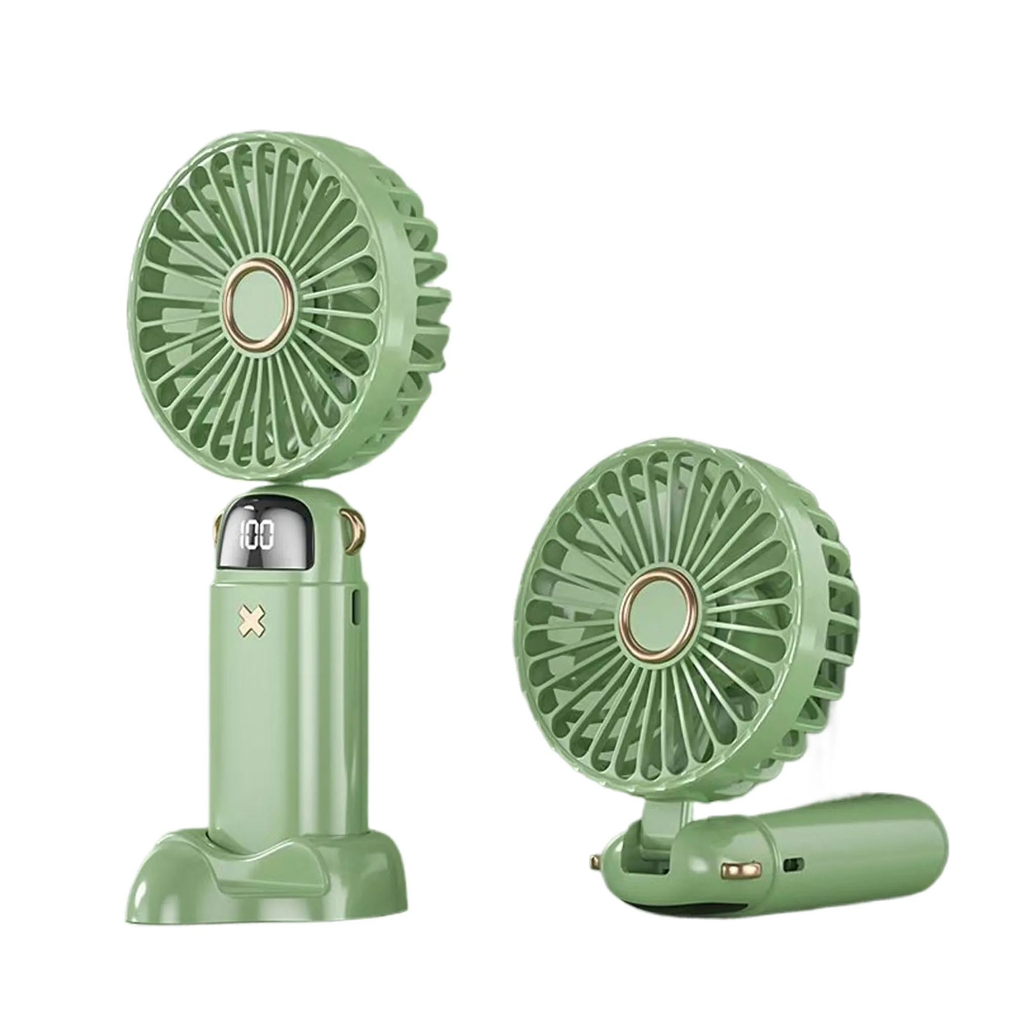 MOQ50 USB Digital Portable Folding Fan with Silent Base 5