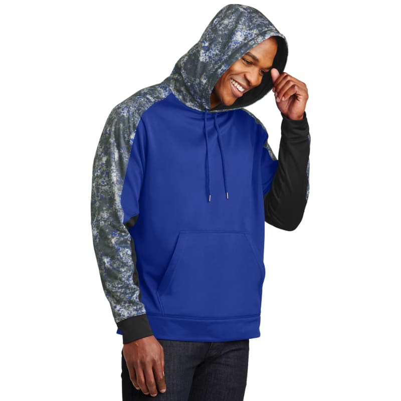 Sport-Tek Sport-Wick Mineral Freeze Fleece Colorblock Hooded Pullover., custom hoodie or sweatshirt with logo imprint 9