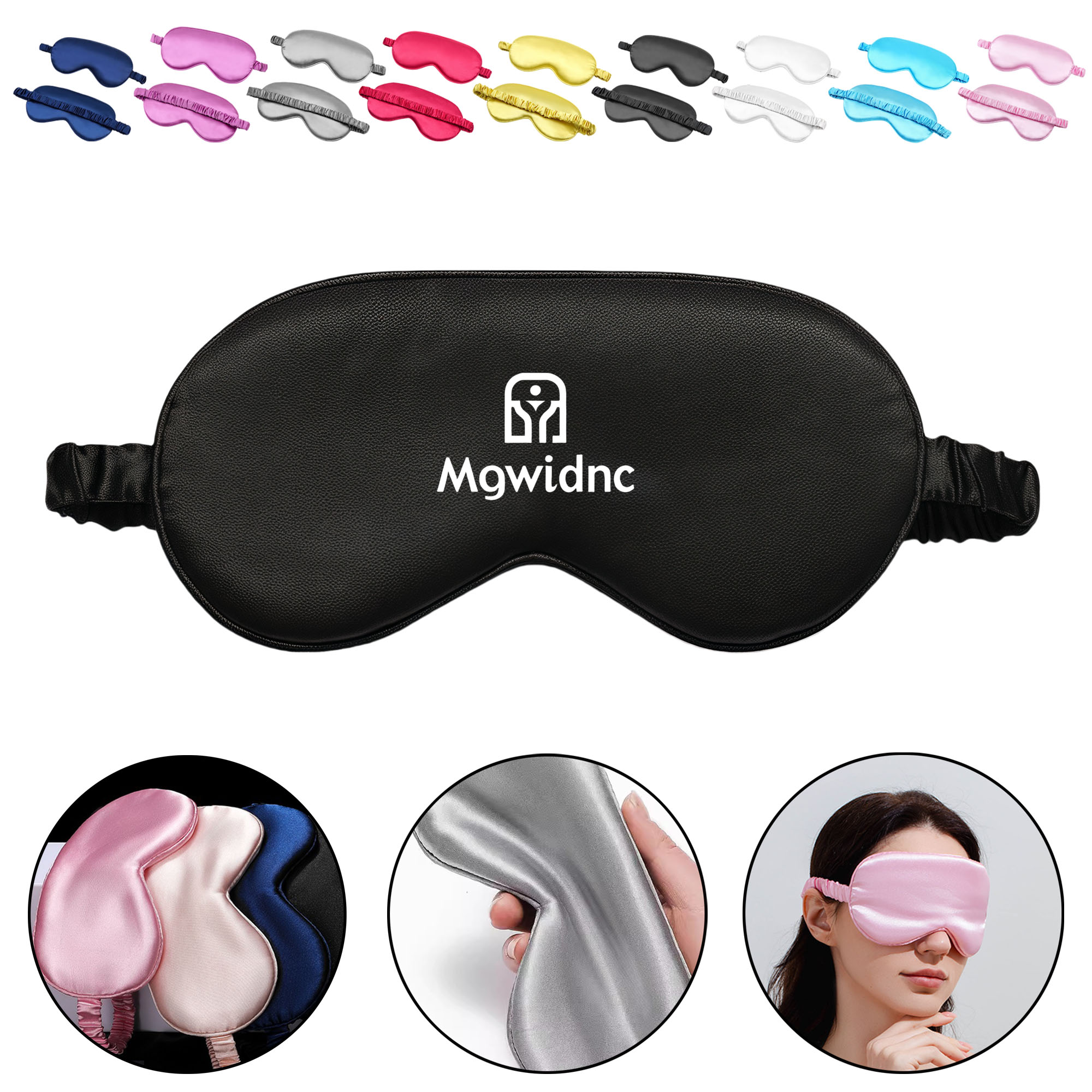 Double Sided Fake Silk Sleep Eye Mask with Music, Breathable \u0026 Adjustable for Comfort