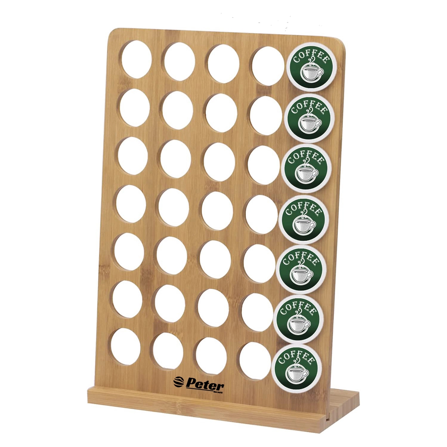 Bamboo Coffee K-Cups Pods Organizer 2