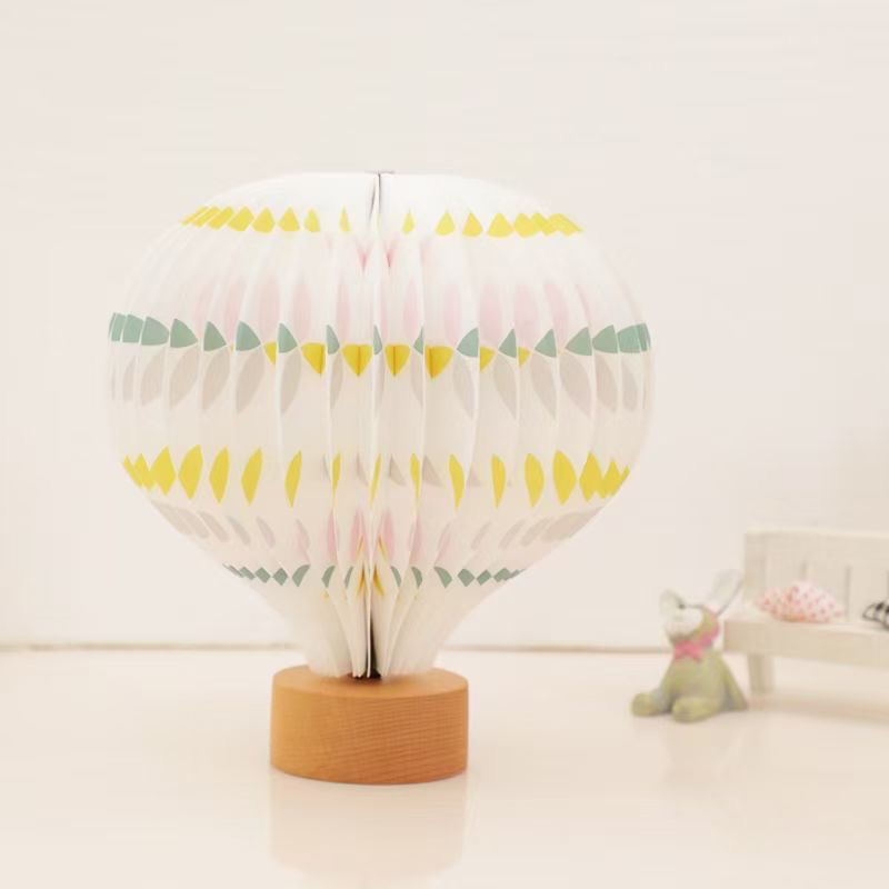 360 Degree Foldable Hot Air Balloon Paper Lamp with Built In 1200mAh Rechargeable Battery 1