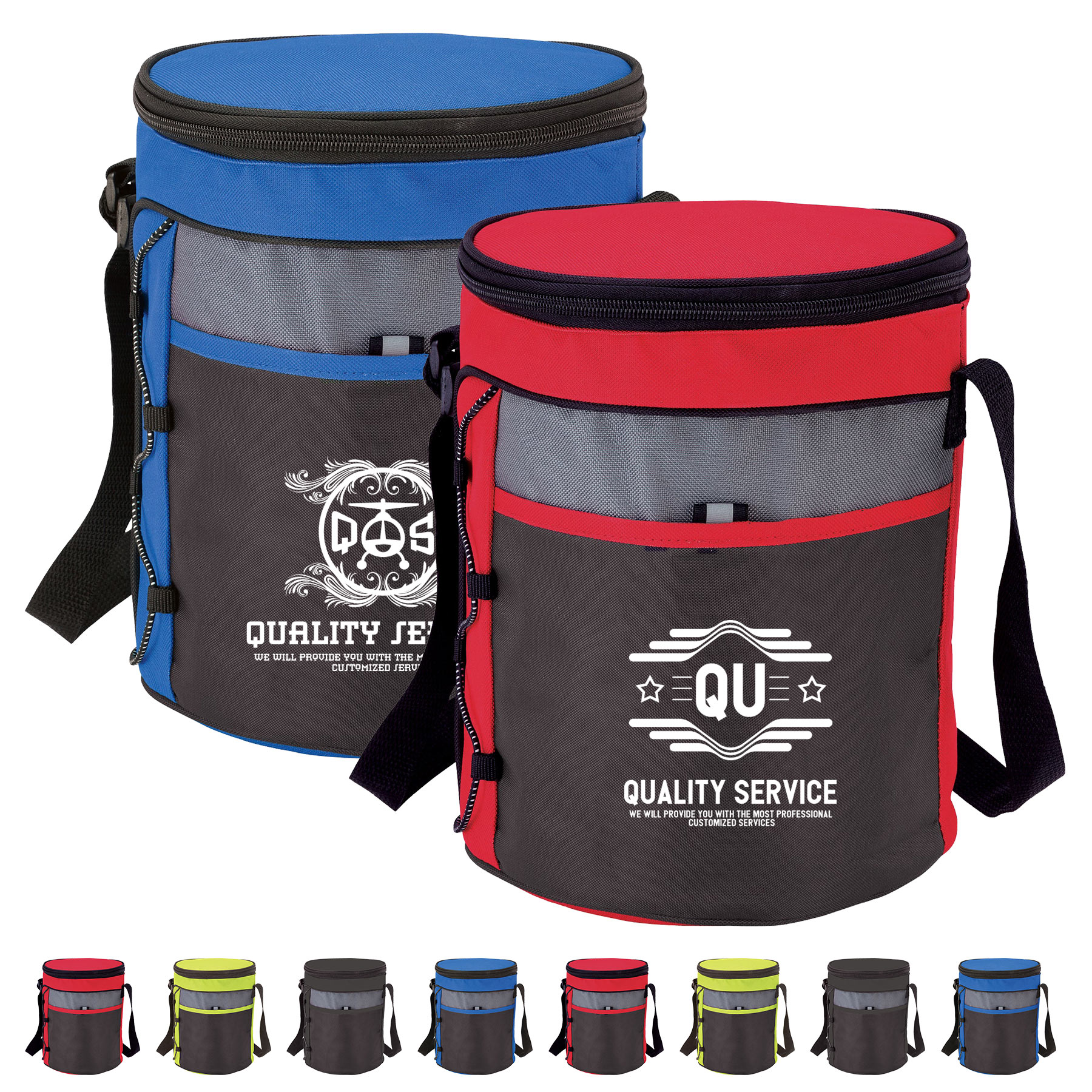 600D Oxford Cloth Single Shoulder Cylindrical Cooler Bag 2