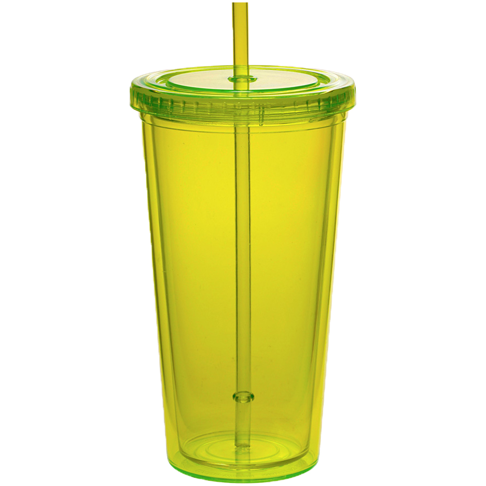20 oz. Double Wall Acrylic Tumblers With Straws 9