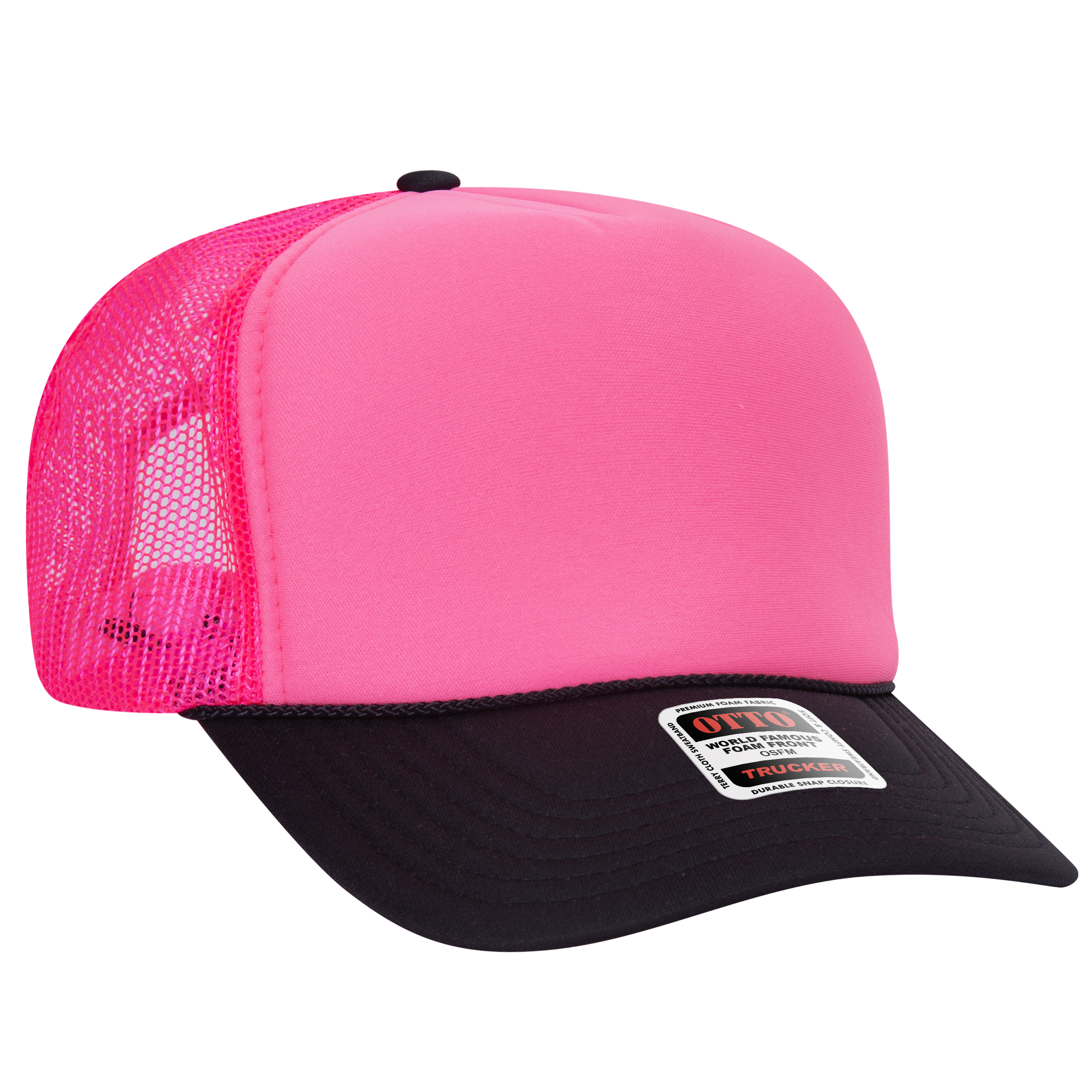OTTO CAP® 5 Panel High Crown Mesh Back Trucker Hat 182