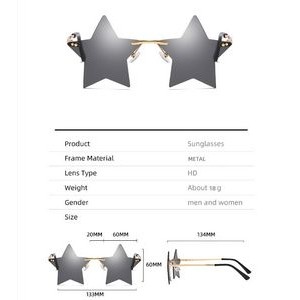 Pentagram Personalized Trendy Party Eyeglasses 3