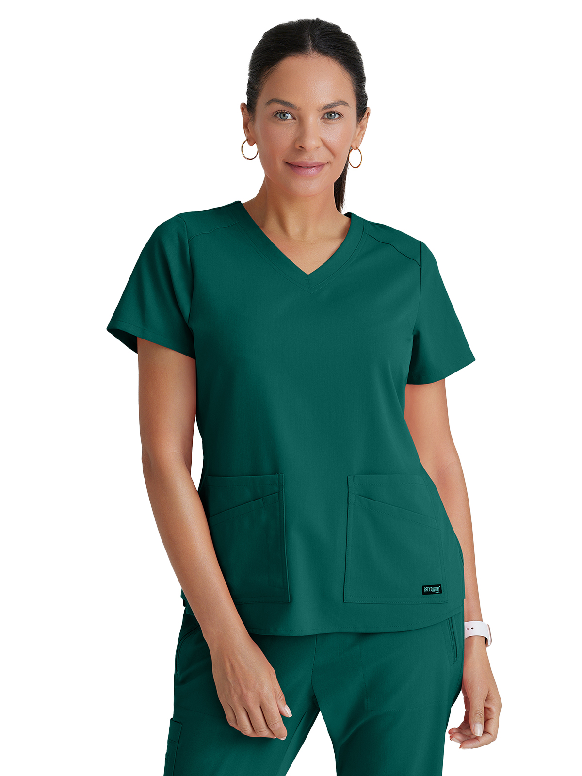 Grey's Anatomy Spandex Stretch - Women's Four-Pocket V-Neck Emma Scrub Top 54