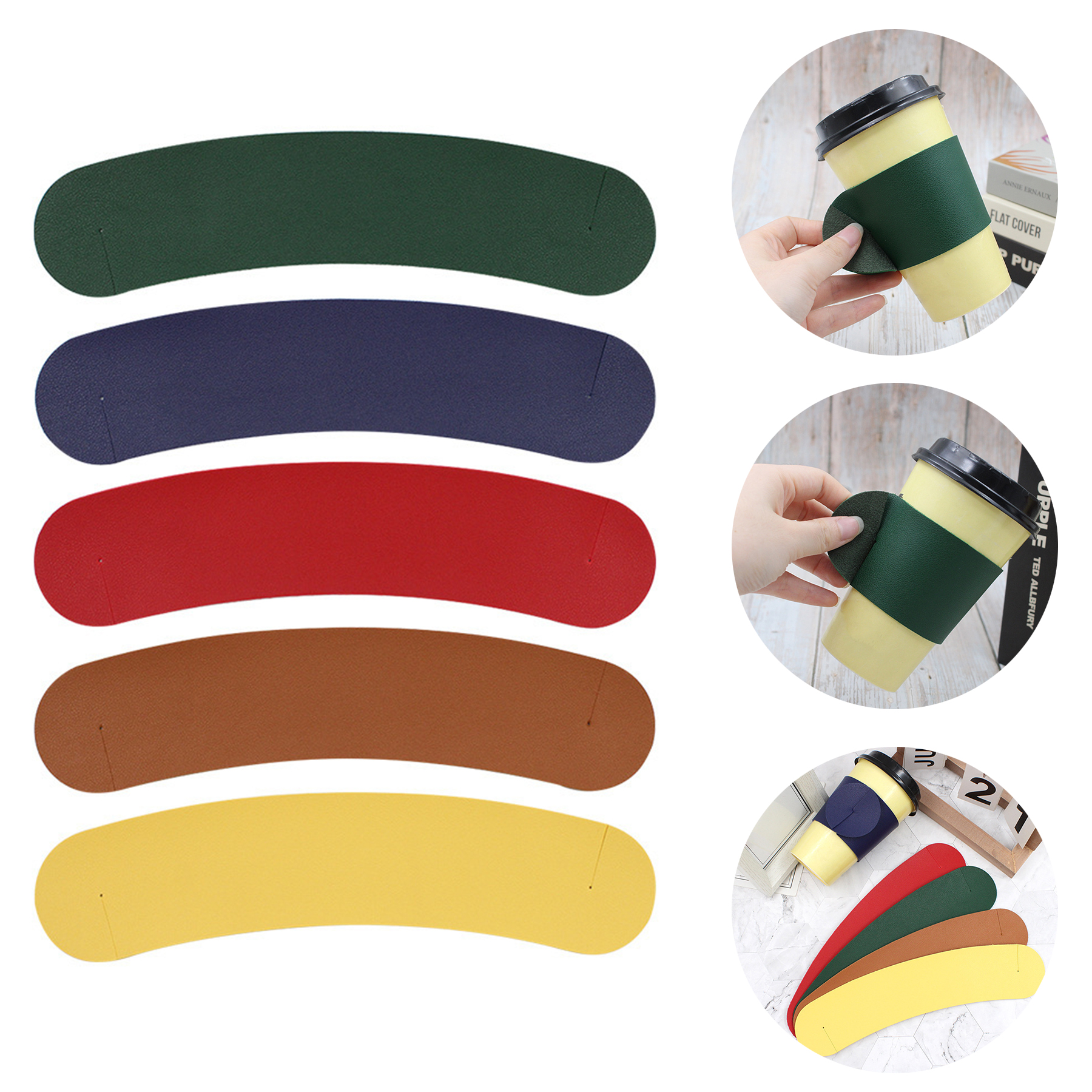 PU Leather Reusable Cup Sleeve 2