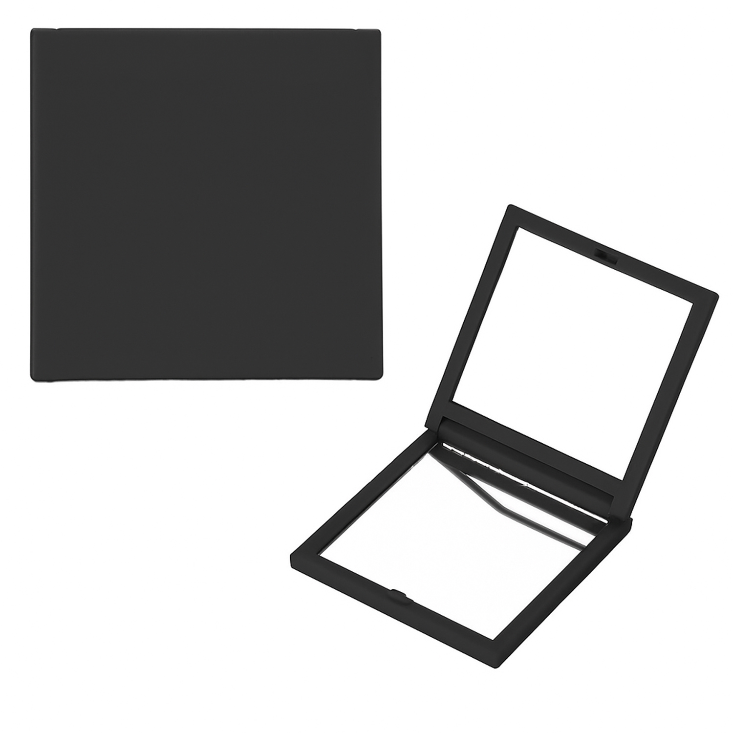 Mini Reflect Square Rubberized Folding Compact Mirror 2