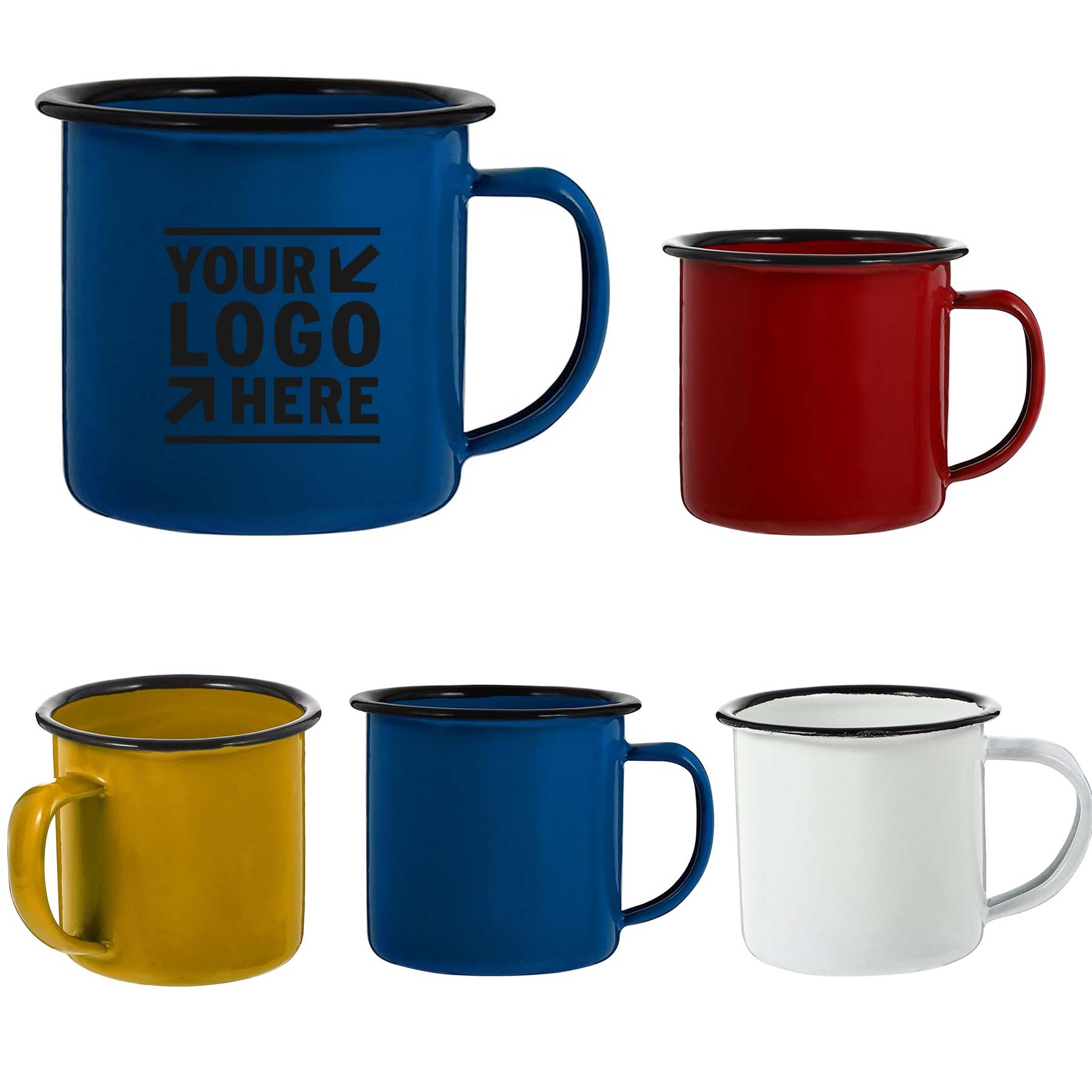 Vintage Enamel Coffee Mug Outdoor Camping Tea Beverage Drinking Cup   