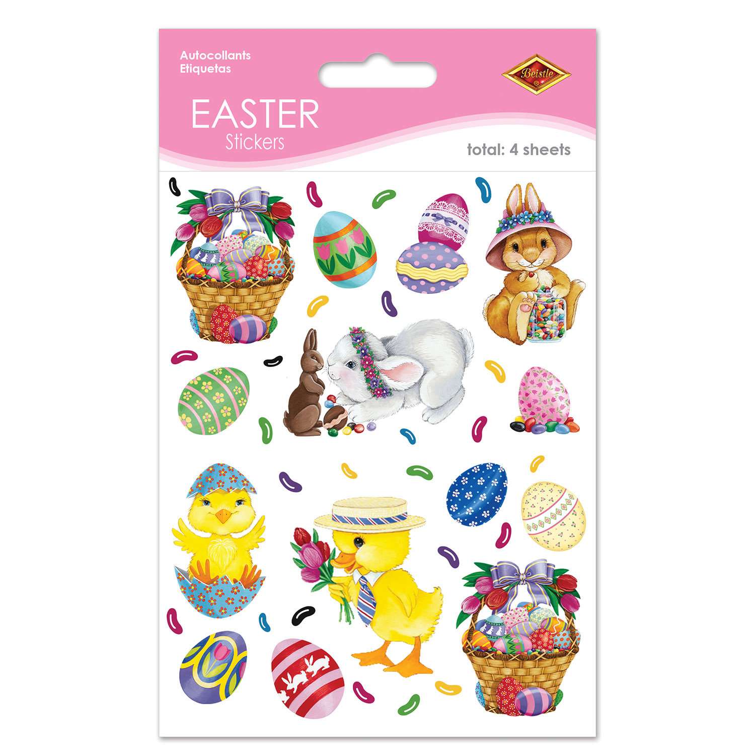 Plus Pak Bunny, Basket & Egg Stickers