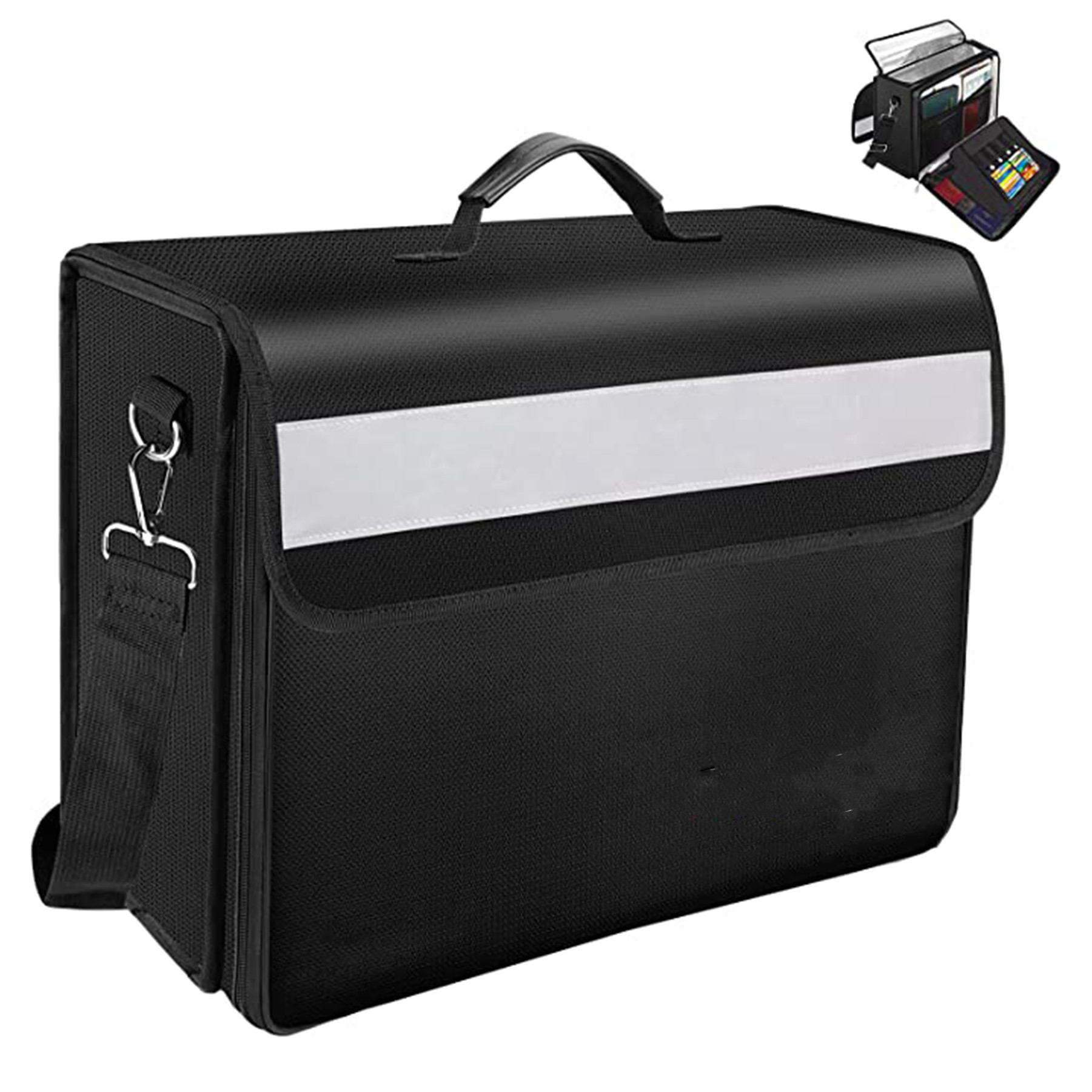Portable Fireproof File Pouch With Multiple Pockets 1