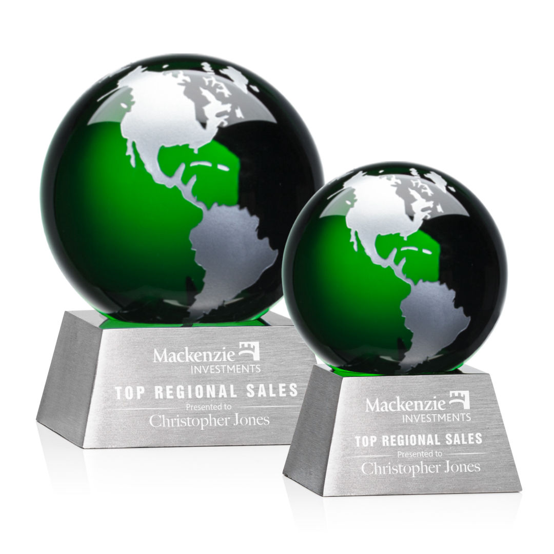 Ryegate Globe Award - Green/Silver