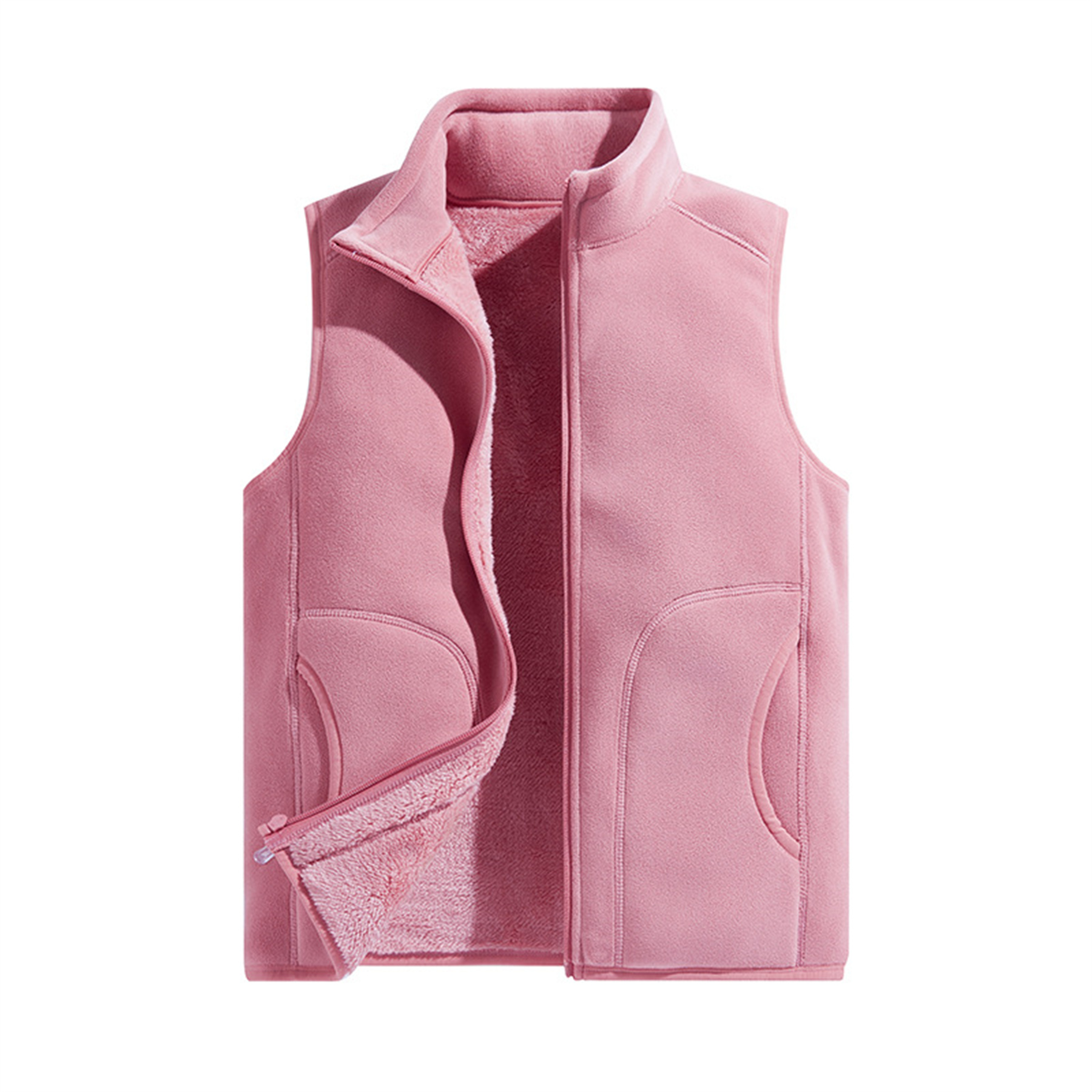 Sleeveless Full Zip Fleece Vest 6