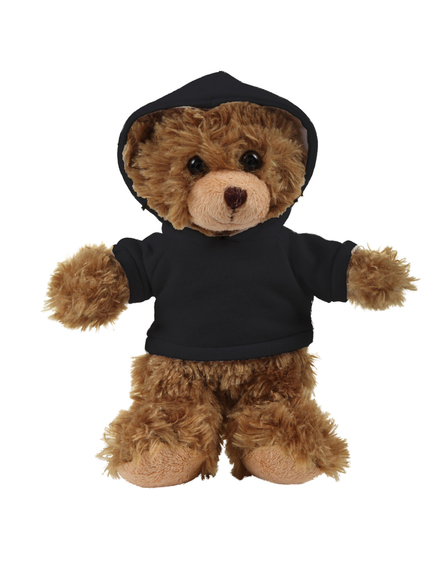 soft plush Mocha Curly Sitting Bear with hoodie 14