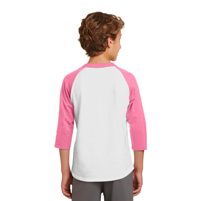 Sport-Tek Youth Colorblock Raglan Jersey. 14