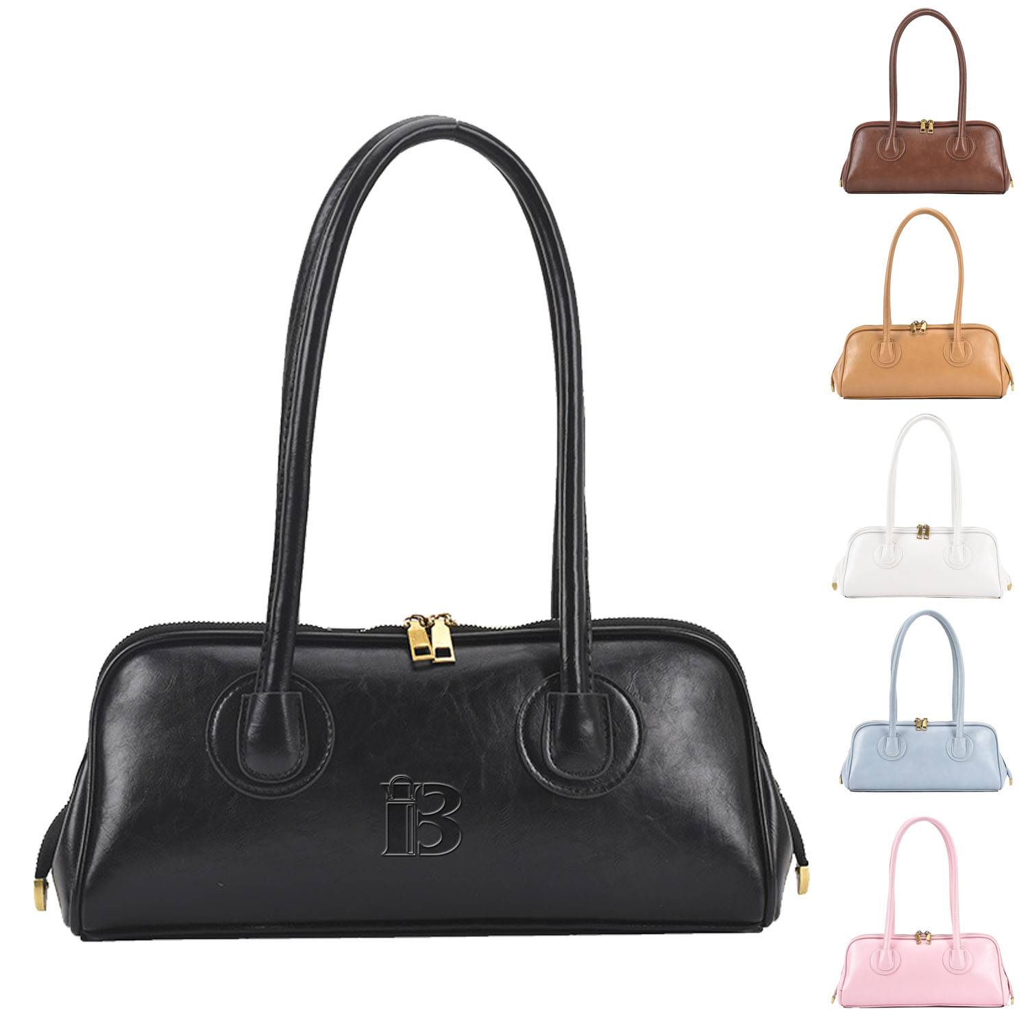 Women's PU Leather Shoulder Bag w/ Zipper
