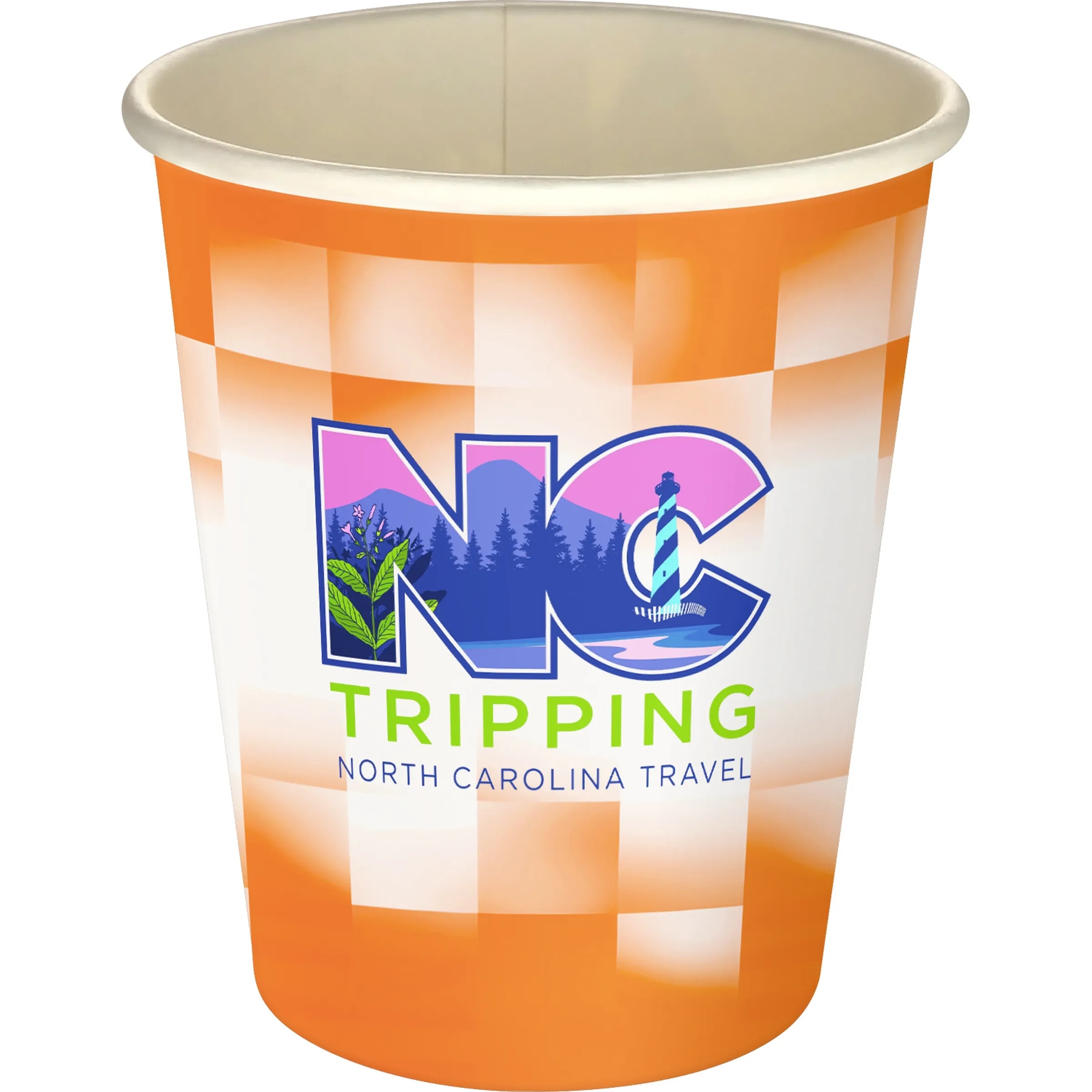 5 oz Full Color Shaded Checkers Paper Cup 5