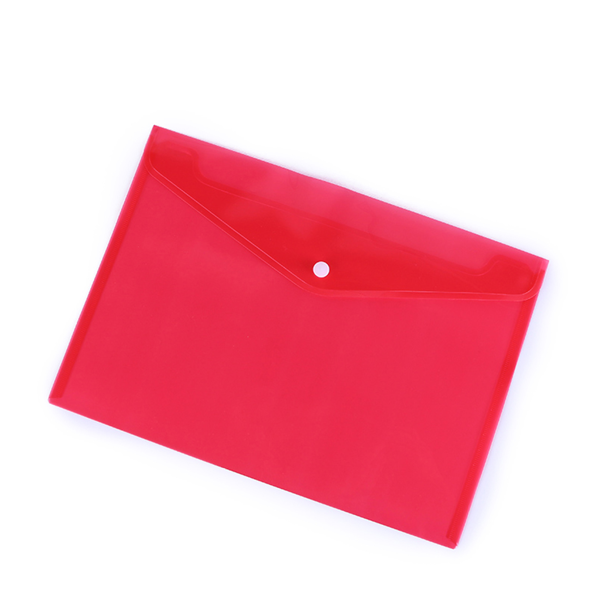 Transparent Plastic Document Folder With Reusable Snap Closure 2