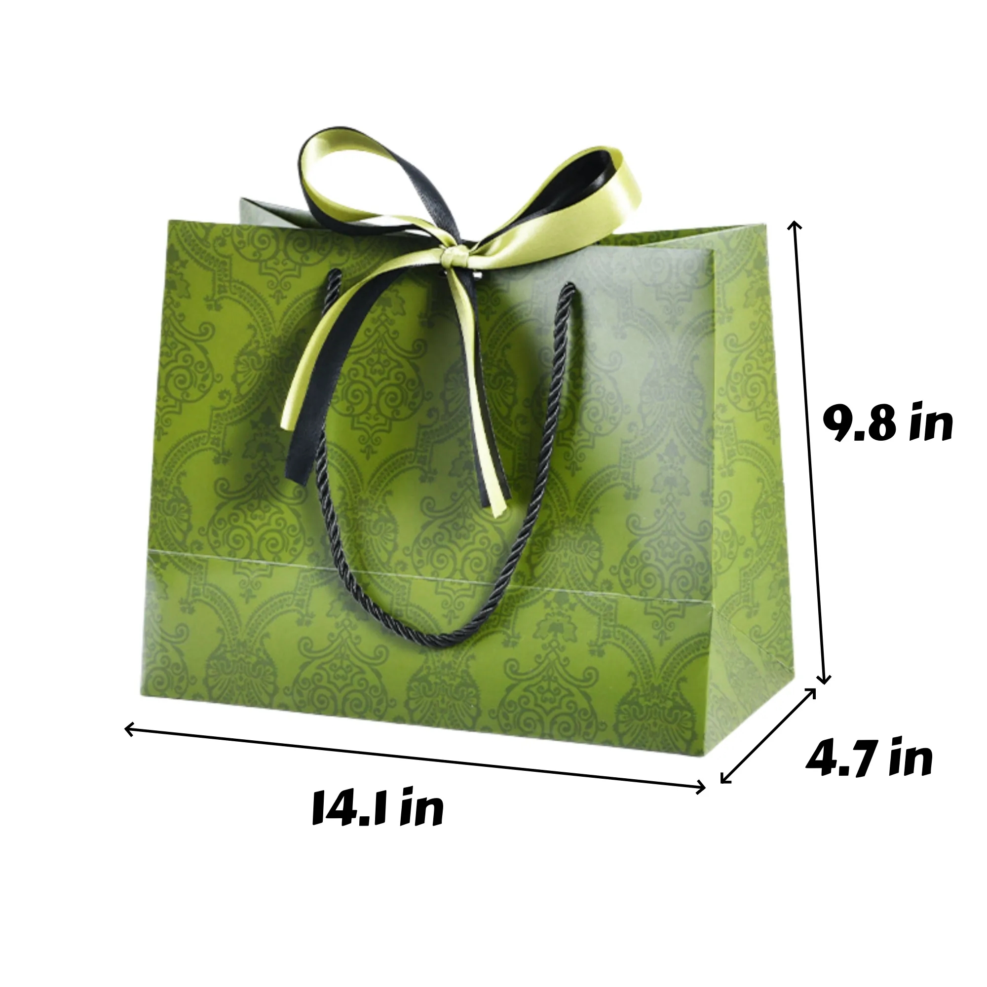 Portable Gift Paper Bag With Ribbon 3