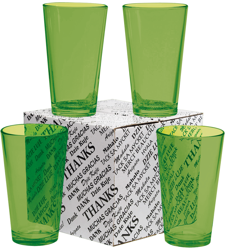 16 oz. Mixing Glass Thank You Set 32