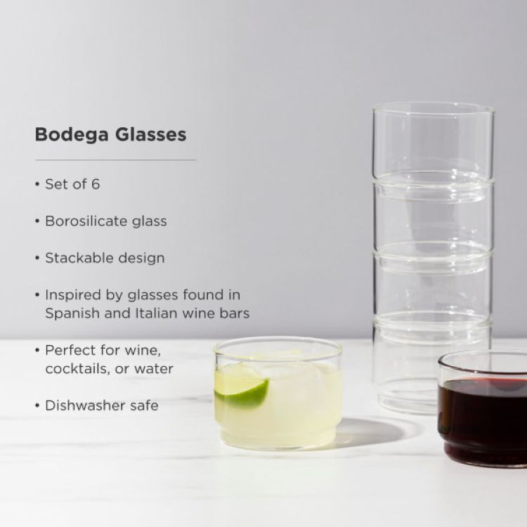 Viski® Raye Bodega Glasses, set of 6 4