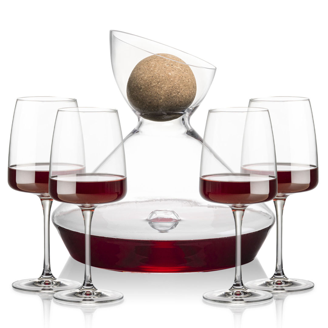 Woodbury Carafe w/Cork Stopper & Dunhill Wine 4
