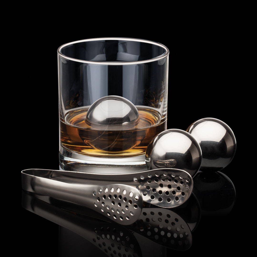 Swiss Force® Set of 2 Whiskey Balls & Tongs 3