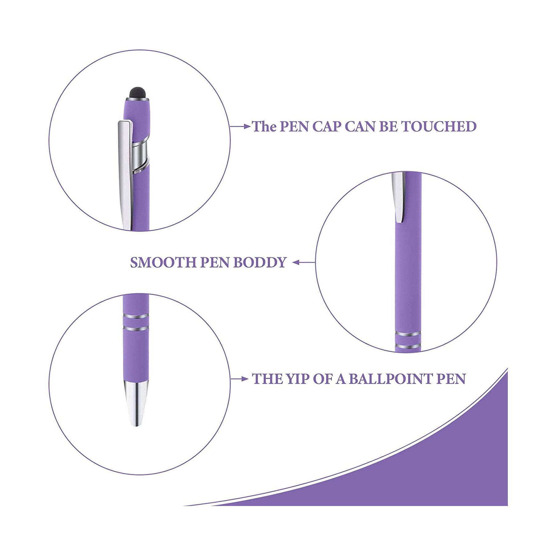 Metal Ballpoint Pen with Stylus Tip 12