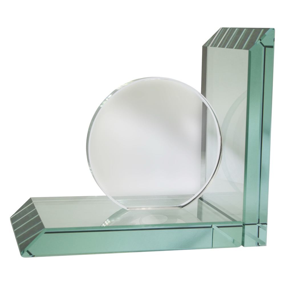 Pair of Jade Crystal Image Bookends