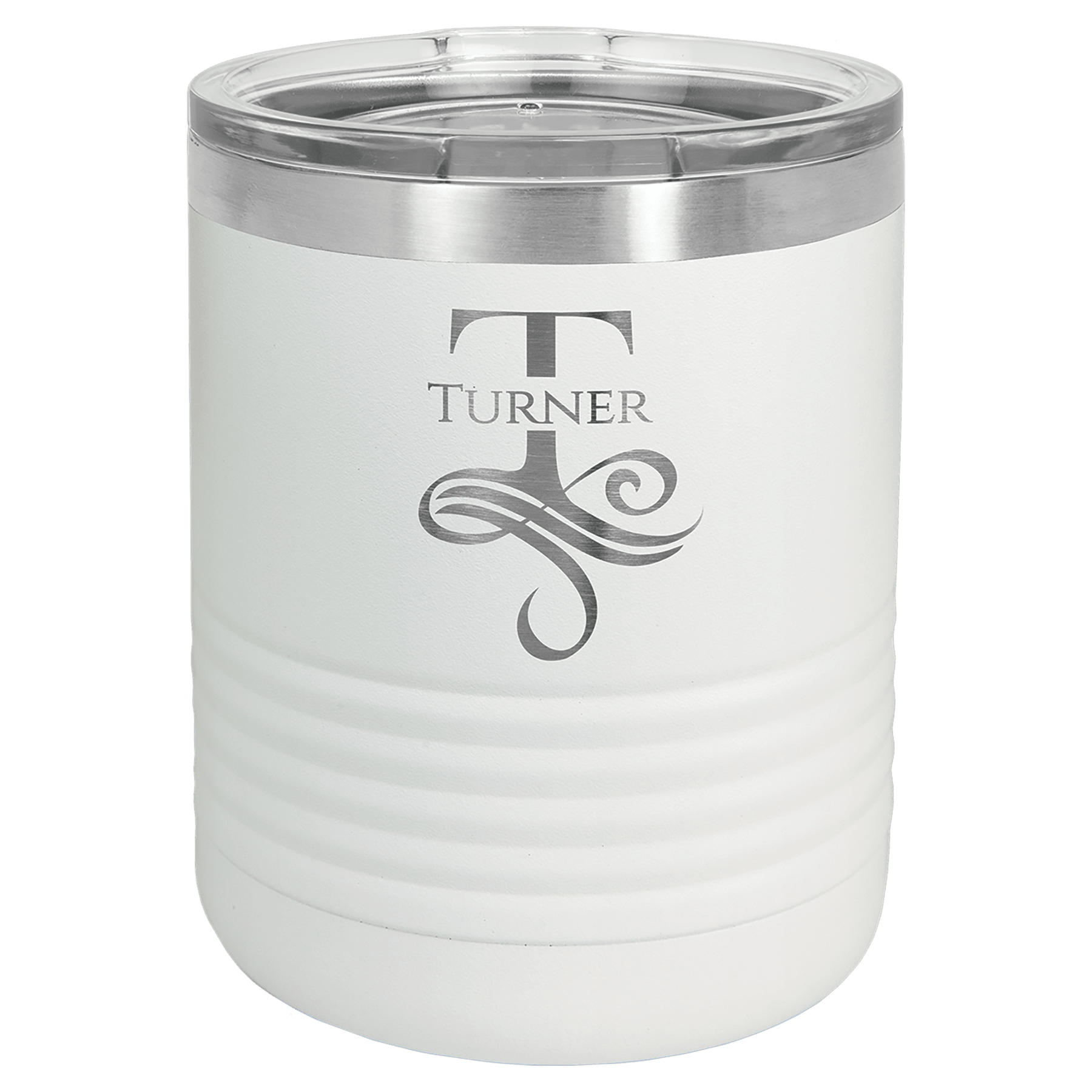 10 Oz. Stainless Steel Vacuum Insulated Ringneck Tumbler With Clear Lid 9