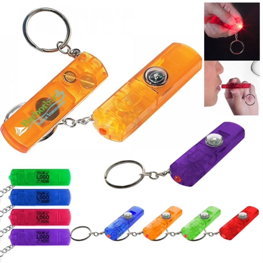 Whistle Key Light With Compass 1