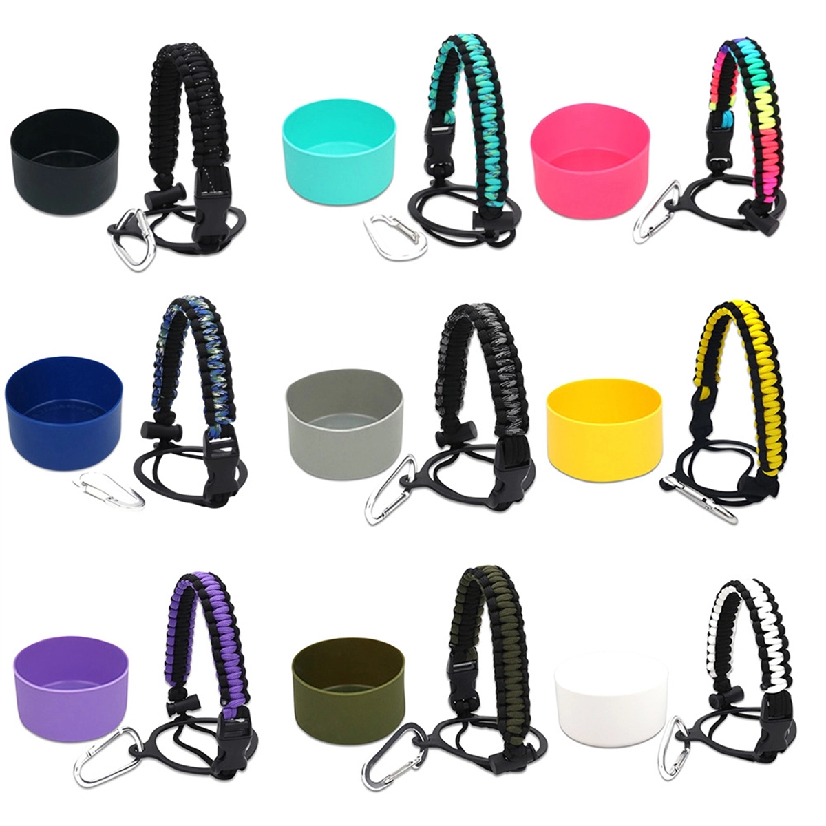 Paracord Handle Protective Silicone Boot Set, custom koozie with logo imprint 6