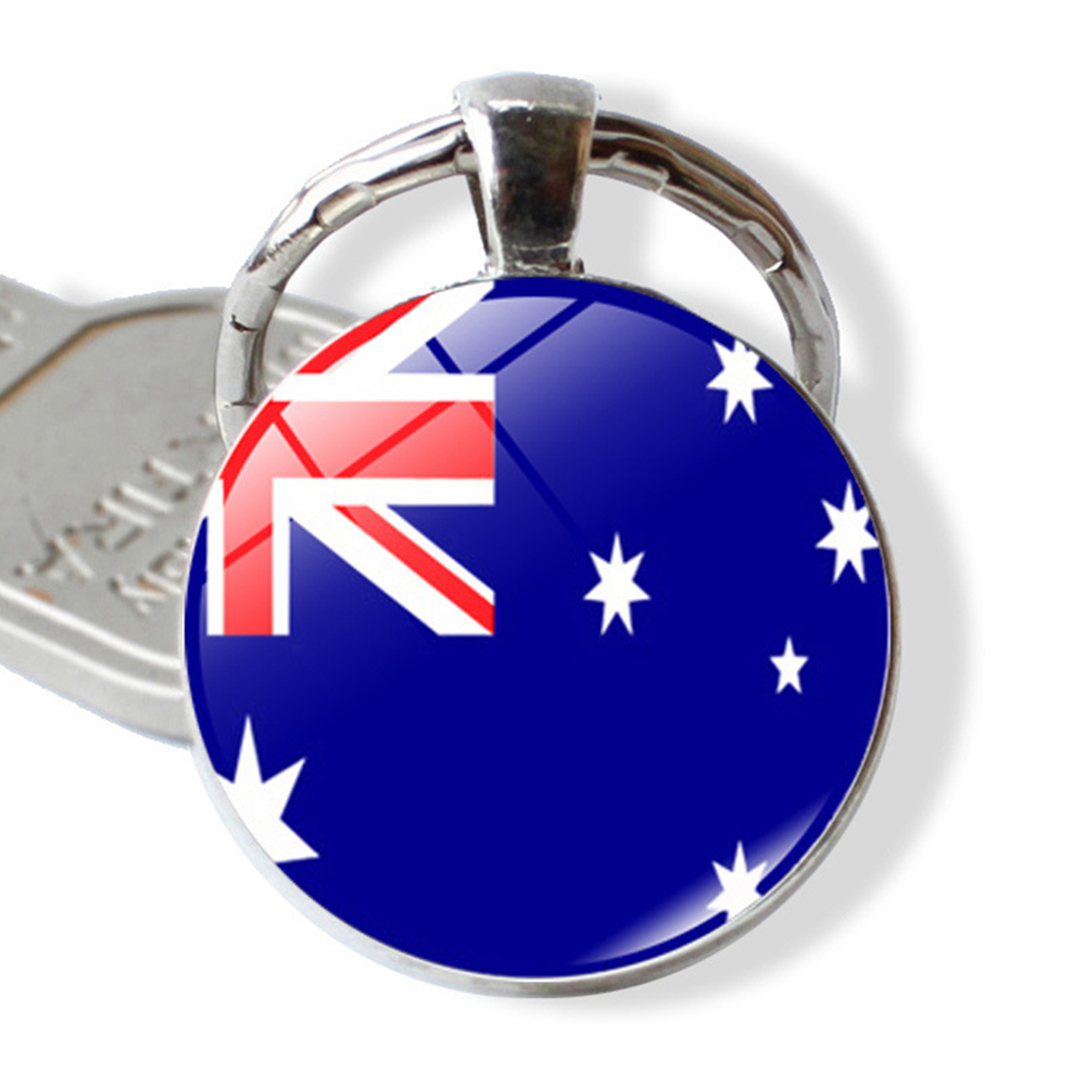 Qatar World Cup National Flag Gemstone Key Chain 5