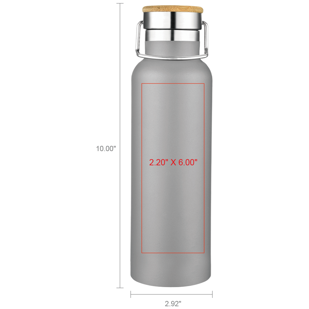 Smith 20oz Stainless Steel Bamboo Cap Water Bottle