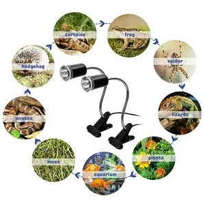 Heat Lamp For Reptiles Turtle UVA UVB Light With Two Bulbs 4