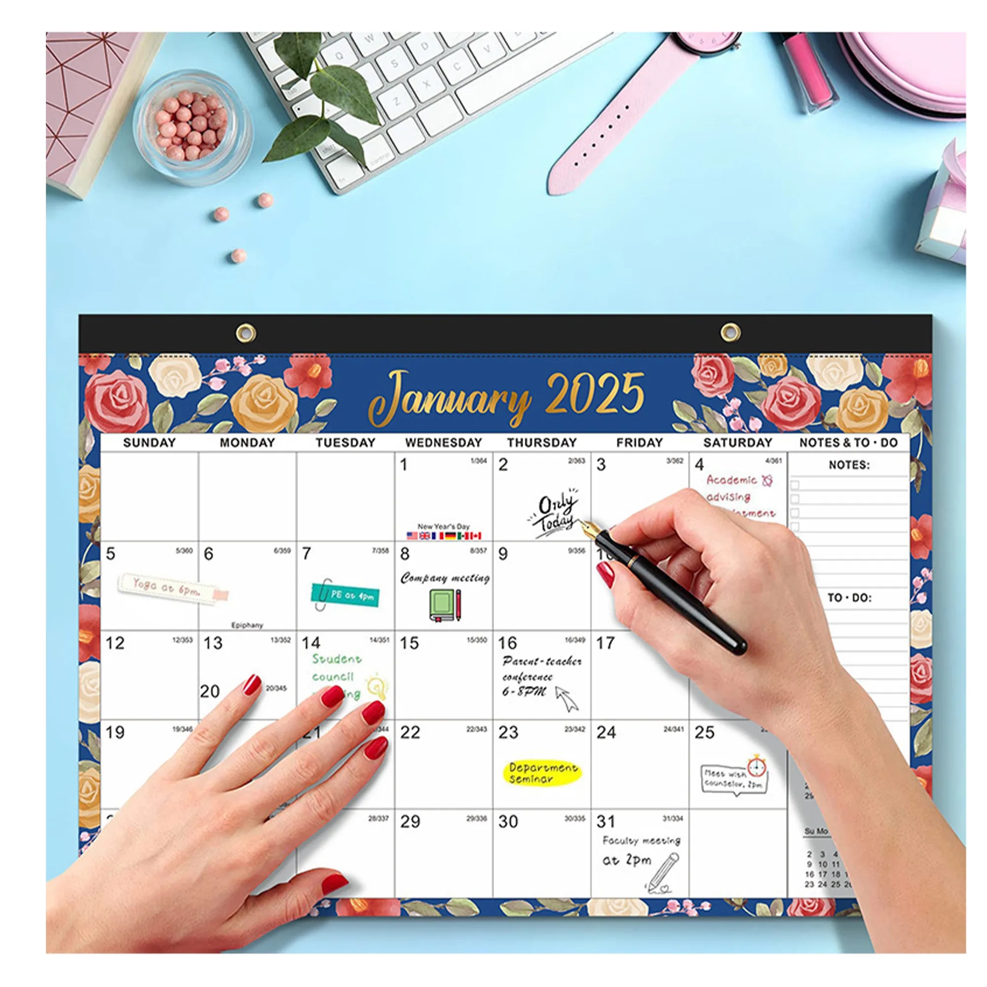 18-Month Wall Calendar With US Holidays And Daily Countdown 5