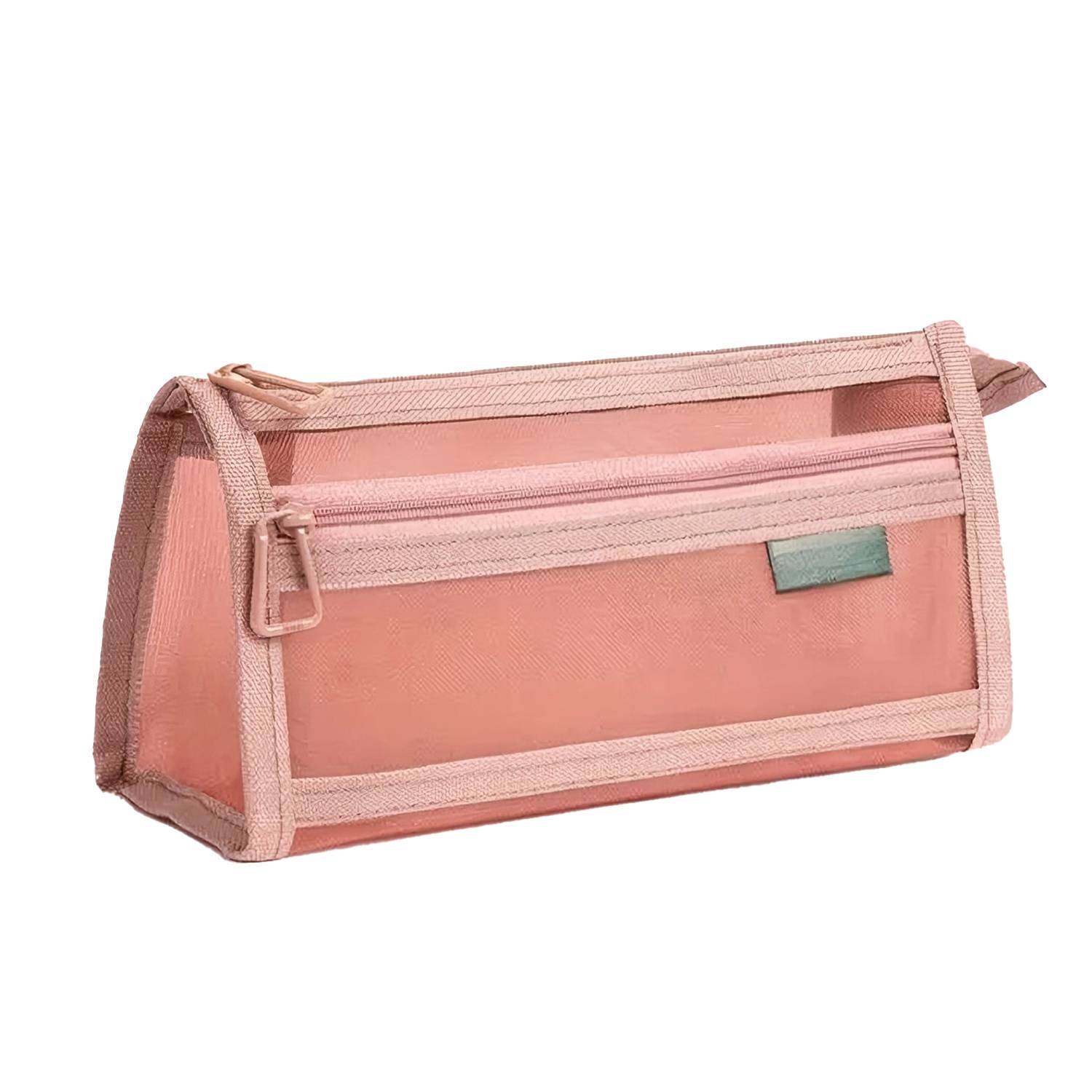 Double-Layer Large Capacity Transparent Mesh Pencil Case 5