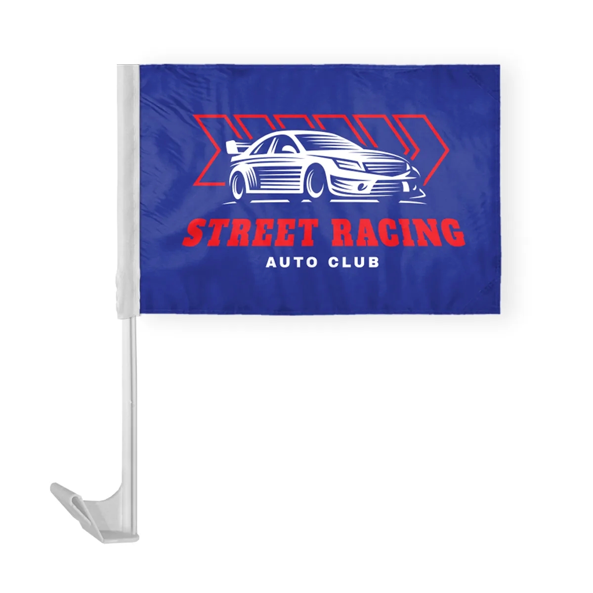 Car Flag on Economy 13" or 17" Flex Pole-Screen Sublimation 1