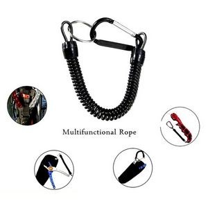 Durable Elastic TPU Stretchable Rope Keychain With Reliable Carabiner 17