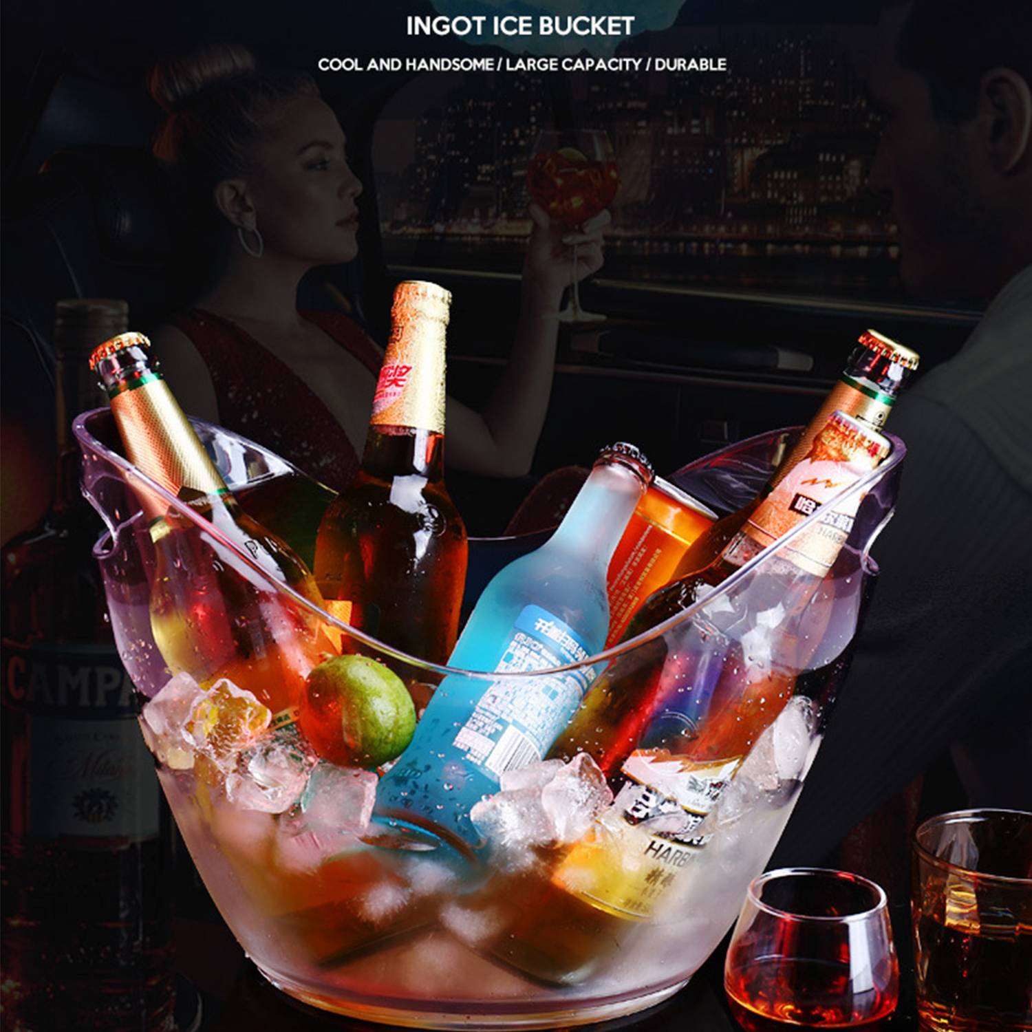Acrylic Commercial Bar Ice Bucket 4