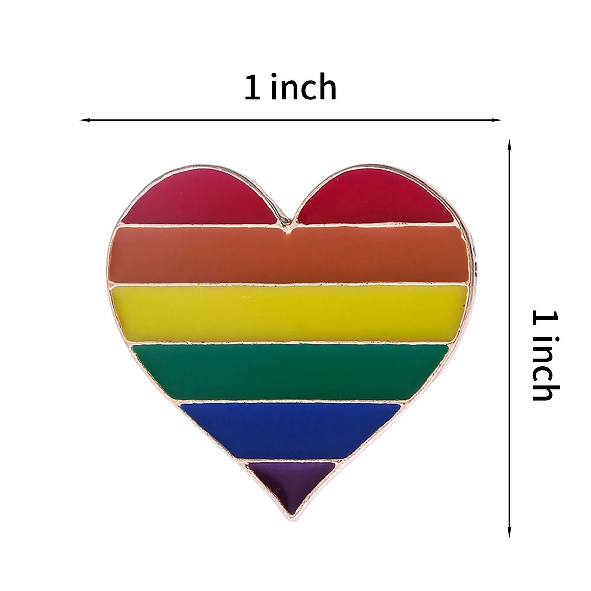 Rainbow Pride Pin Zinc Alloy Support Badge 3