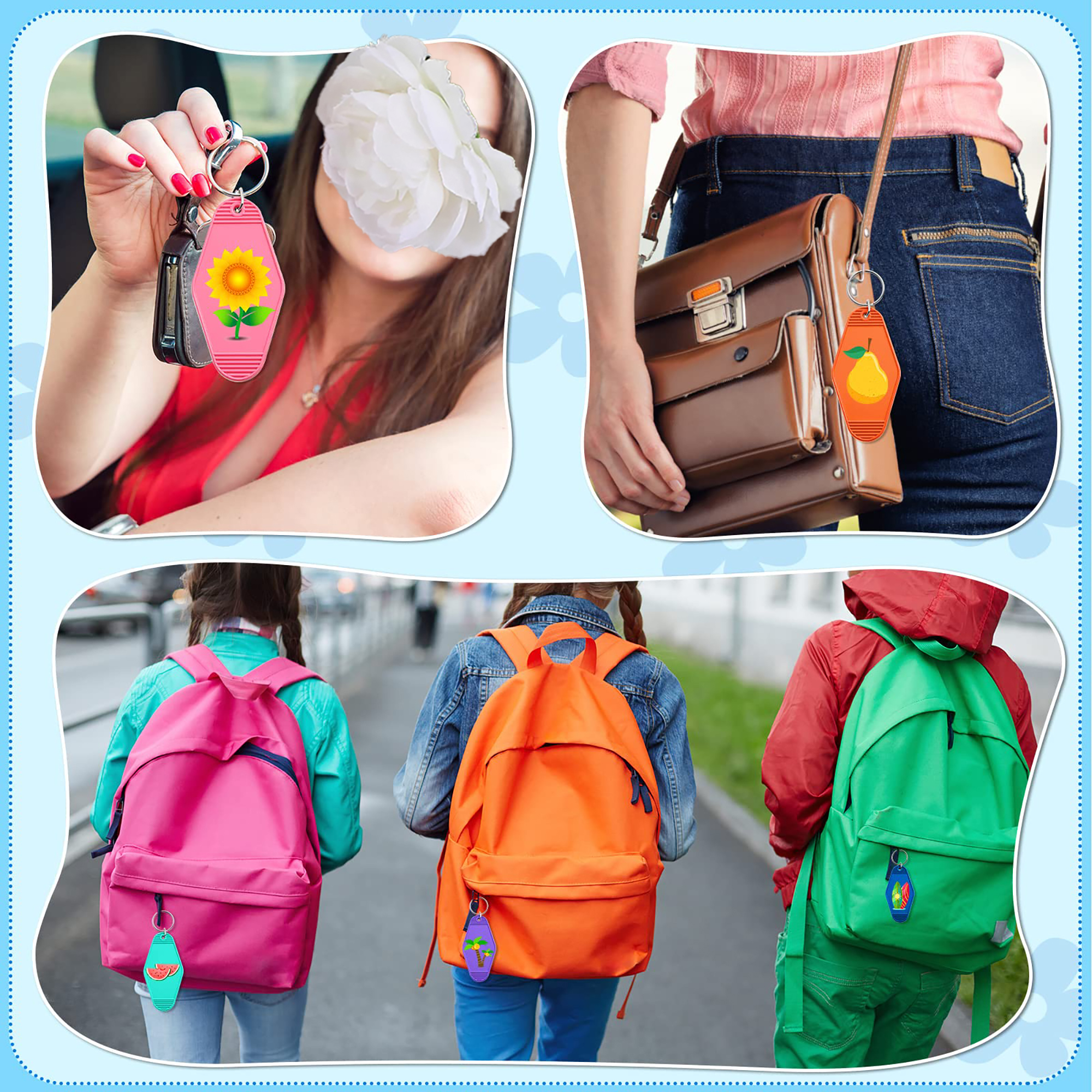 Durable Plastic Diamond Key Tag 5